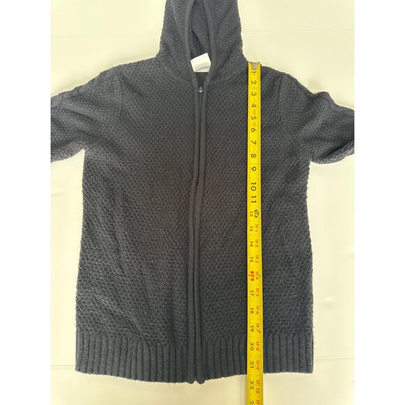 Izod Womens Black Hooded Zip-Up Sweater Jacket L - Cozy & Stylish - Picture 8 of 10